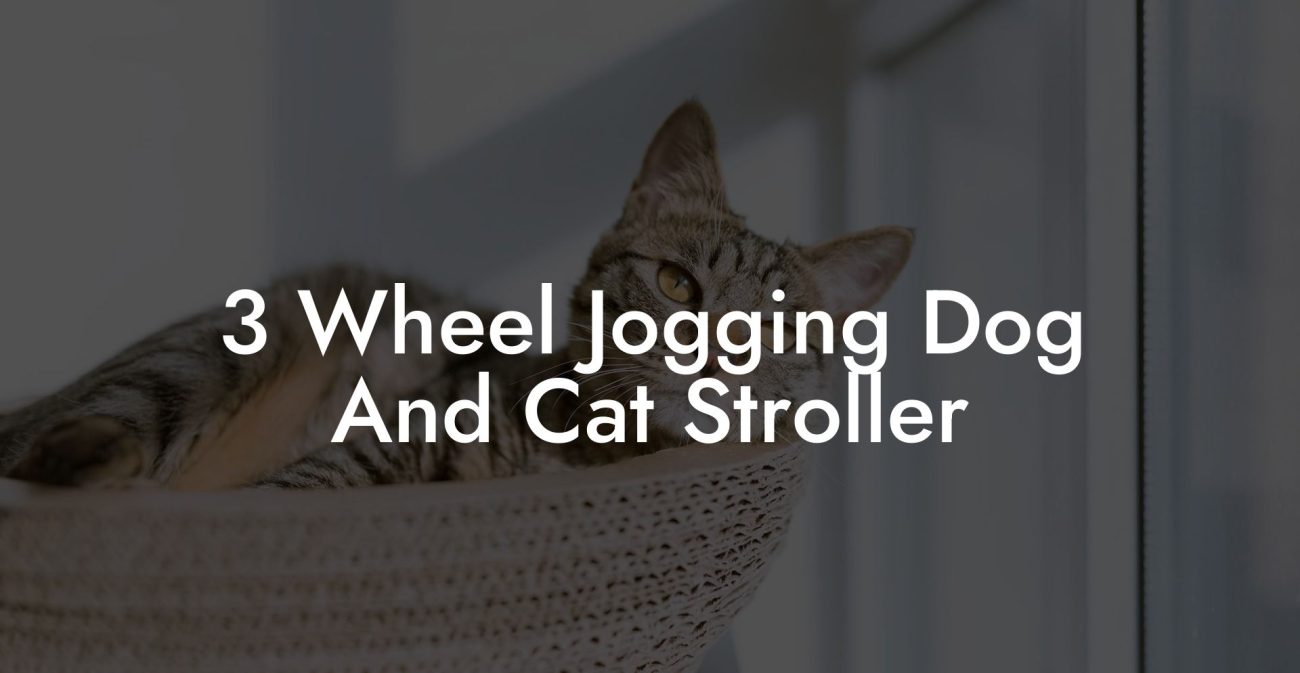 3 Wheel Jogging Dog And Cat Stroller