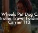 3 Wheels Pet Dog Cat Stroller Travel Folding Carrier T13