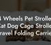 4 Wheels Pet Stroller Cat Dog Cage Stroller Travel Folding Carrier