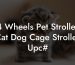 4 Wheels Pet Stroller Cat Dog Cage Stroller Upc#