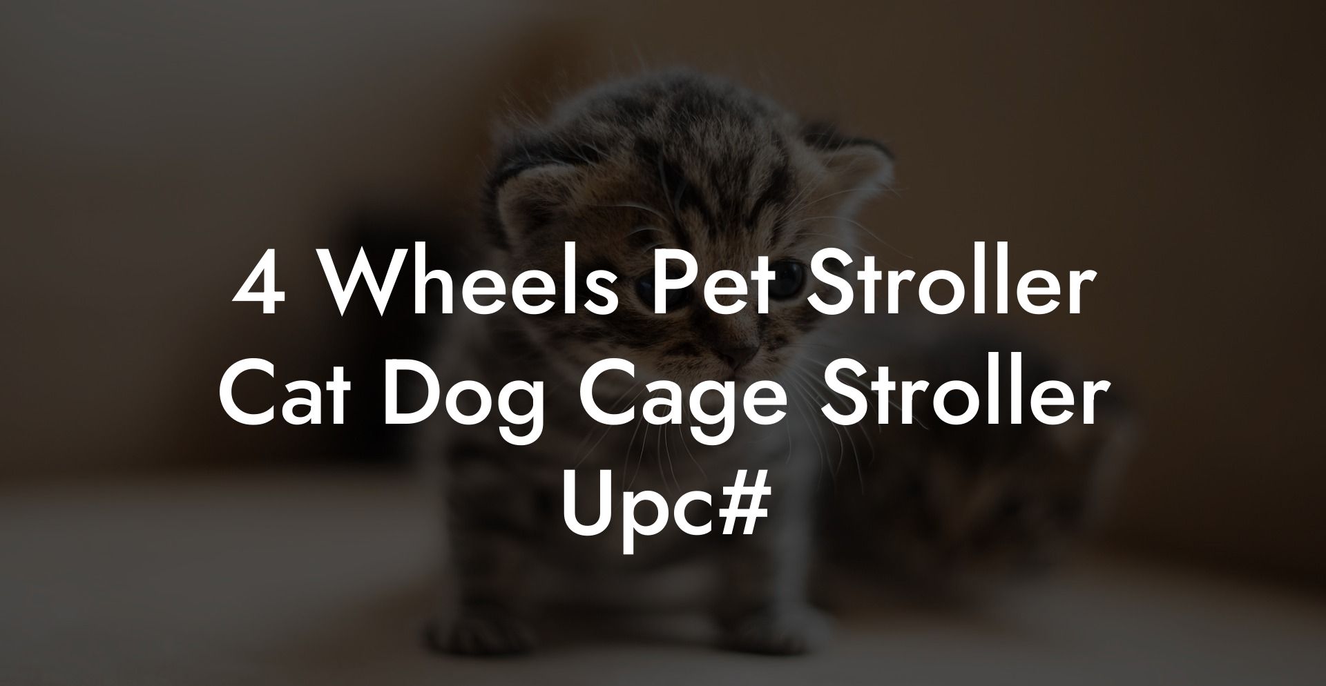 4 Wheels Pet Stroller Cat Dog Cage Stroller Upc#