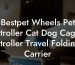 Bestpet Wheels Pet Stroller Cat Dog Cage Stroller Travel Folding Carrier