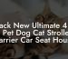 Black New Ultimate 4 In 1 Pet Dog Cat Stroller Carrier Car Seat House