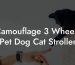 Camouflage 3 Wheels Pet Dog Cat Stroller
