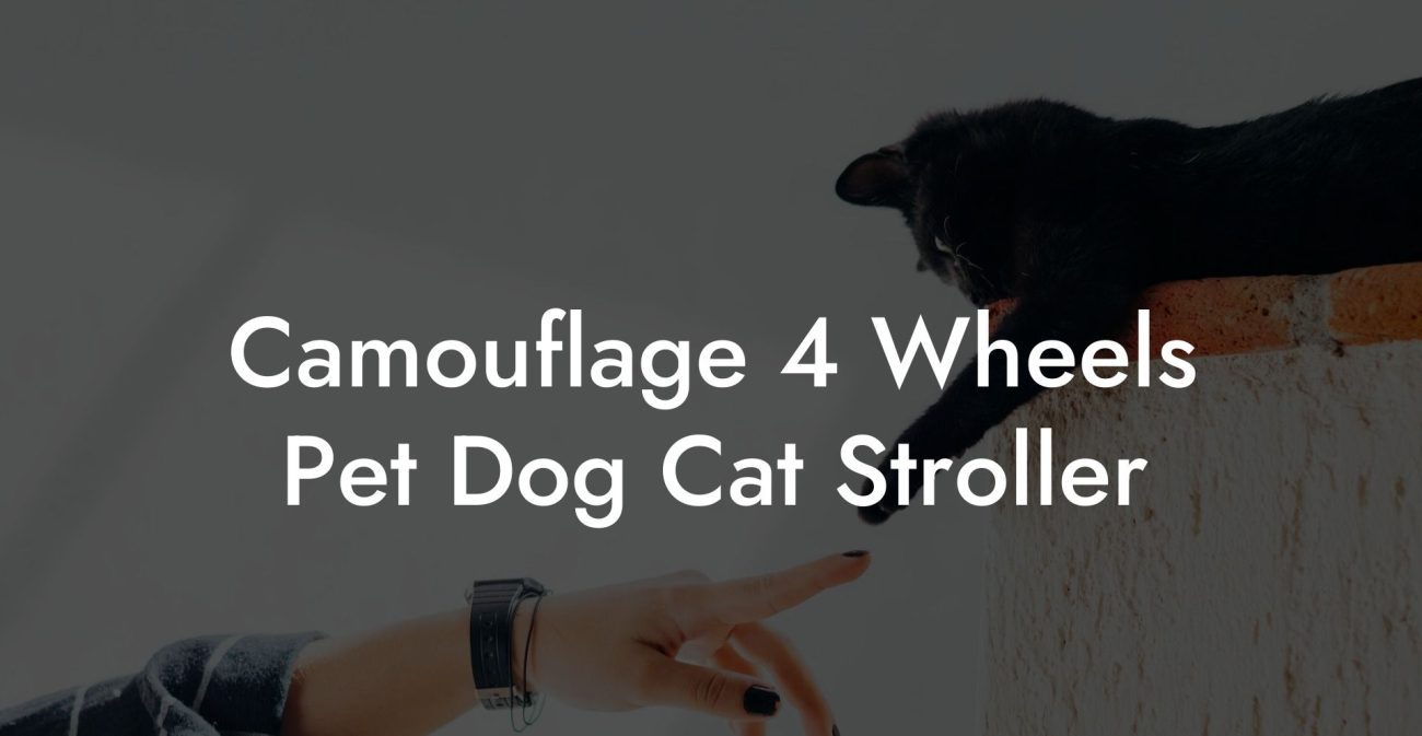 Camouflage 4 Wheels Pet Dog Cat Stroller
