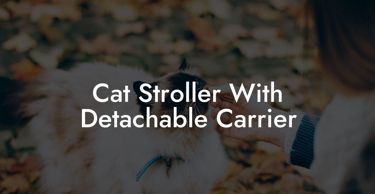 Cat Stroller With Detachable Carrier