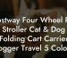 Costway Four Wheel Pet Stroller Cat & Dog Folding Cart Carrier Jogger Travel 5 Color