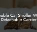 Double Cat Stroller With Detachable Carrier