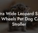 Extra Wide Leopard Skin 3 Wheels Pet Dog Cat Stroller