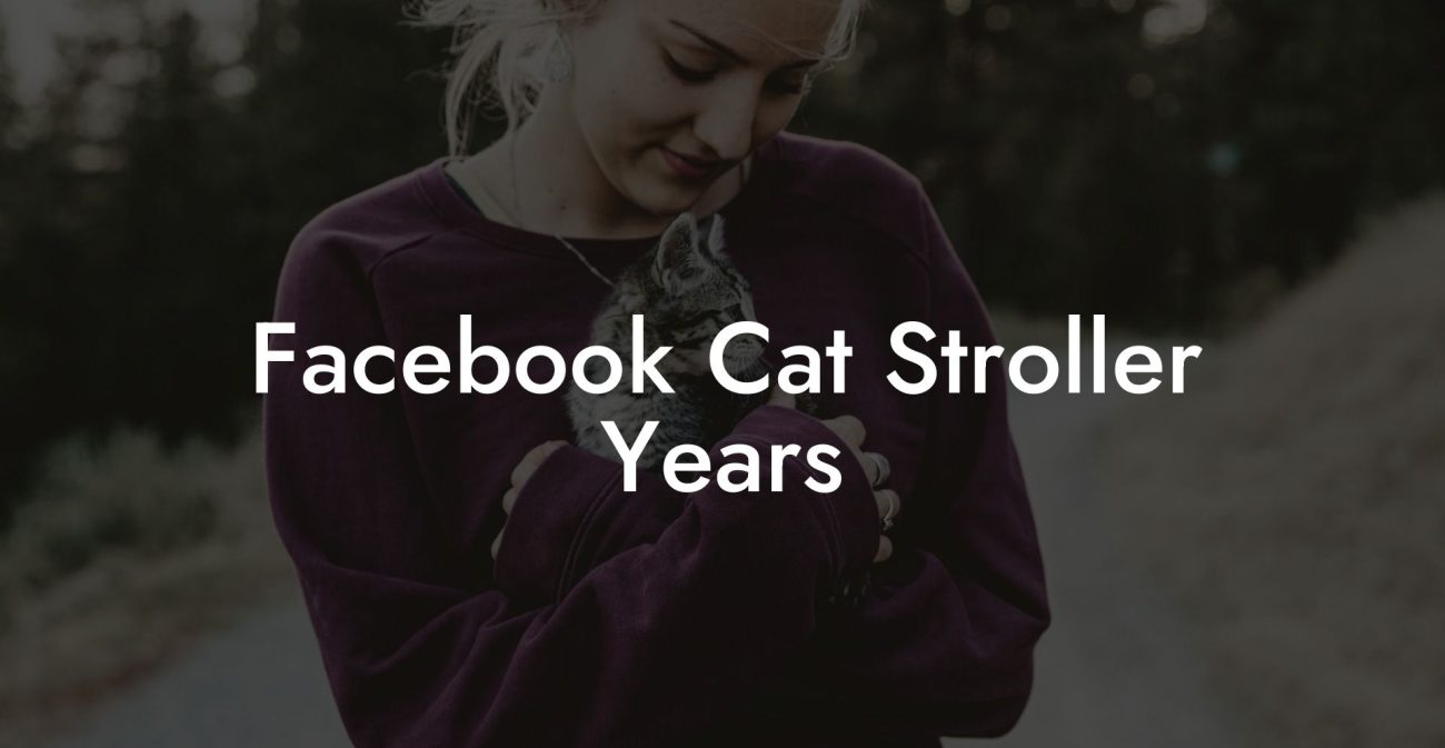 Facebook Cat Stroller Years