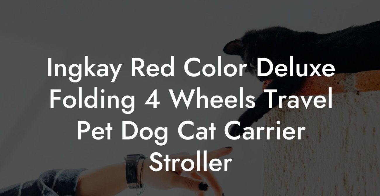 Ingkay Red Color Deluxe Folding 4 Wheels Travel Pet Dog Cat Carrier Stroller