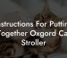 Instructions For Putting Together Oxgord Cat Stroller