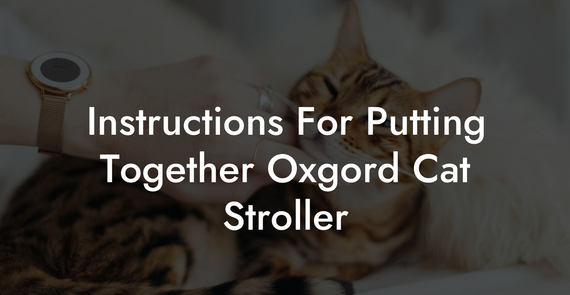 Instructions For Putting Together Oxgord Cat Stroller