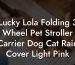 Lucky Lola Folding 3 Wheel Pet Stroller Carrier Dog Cat Rain Cover Light Pink