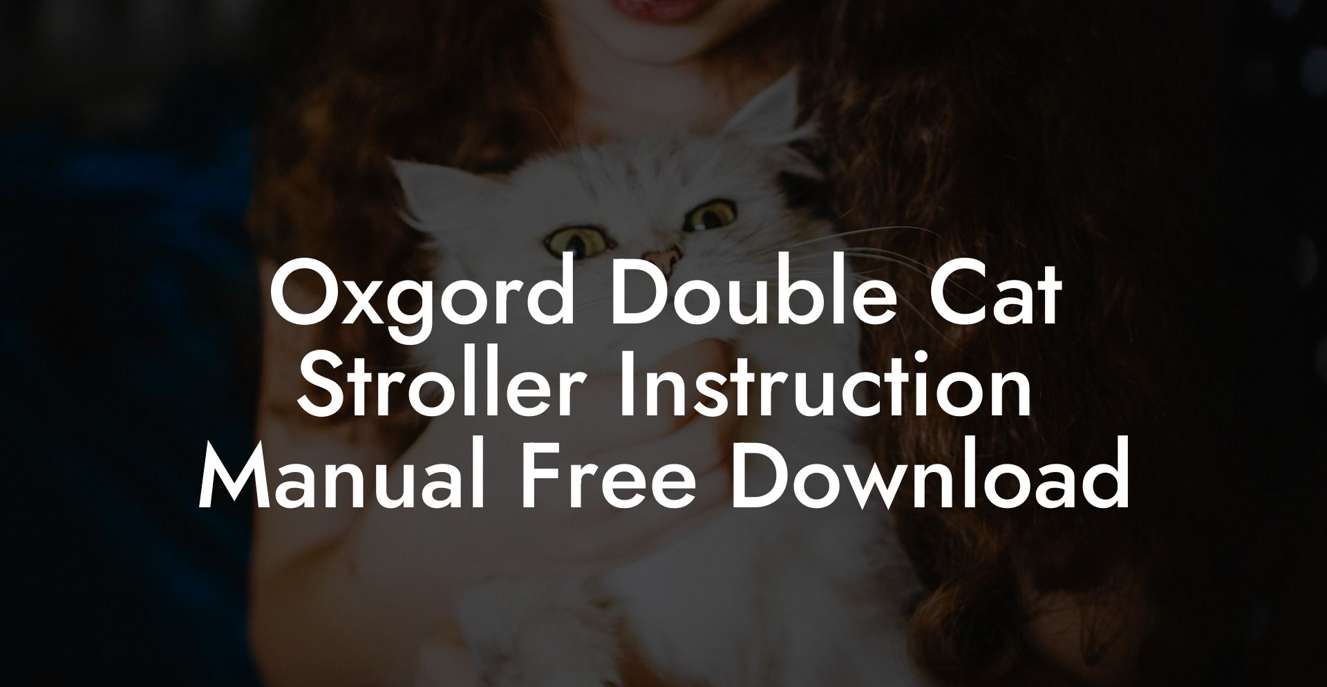 Oxgord Double Cat Stroller Instruction Manual Free Download