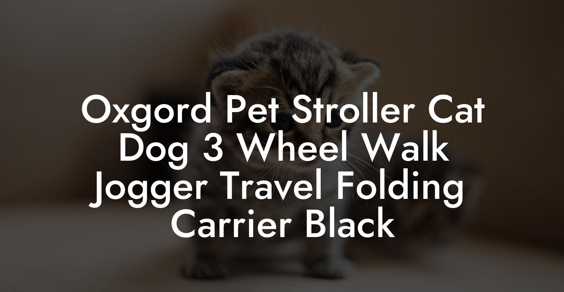Oxgord Pet Stroller Cat Dog 3 Wheel Walk Jogger Travel Folding Carrier Black