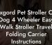 Oxgord Pet Stroller Cat Dog 4 Wheeler Easy Walk Stroller Travel Folding Carrier Instructions