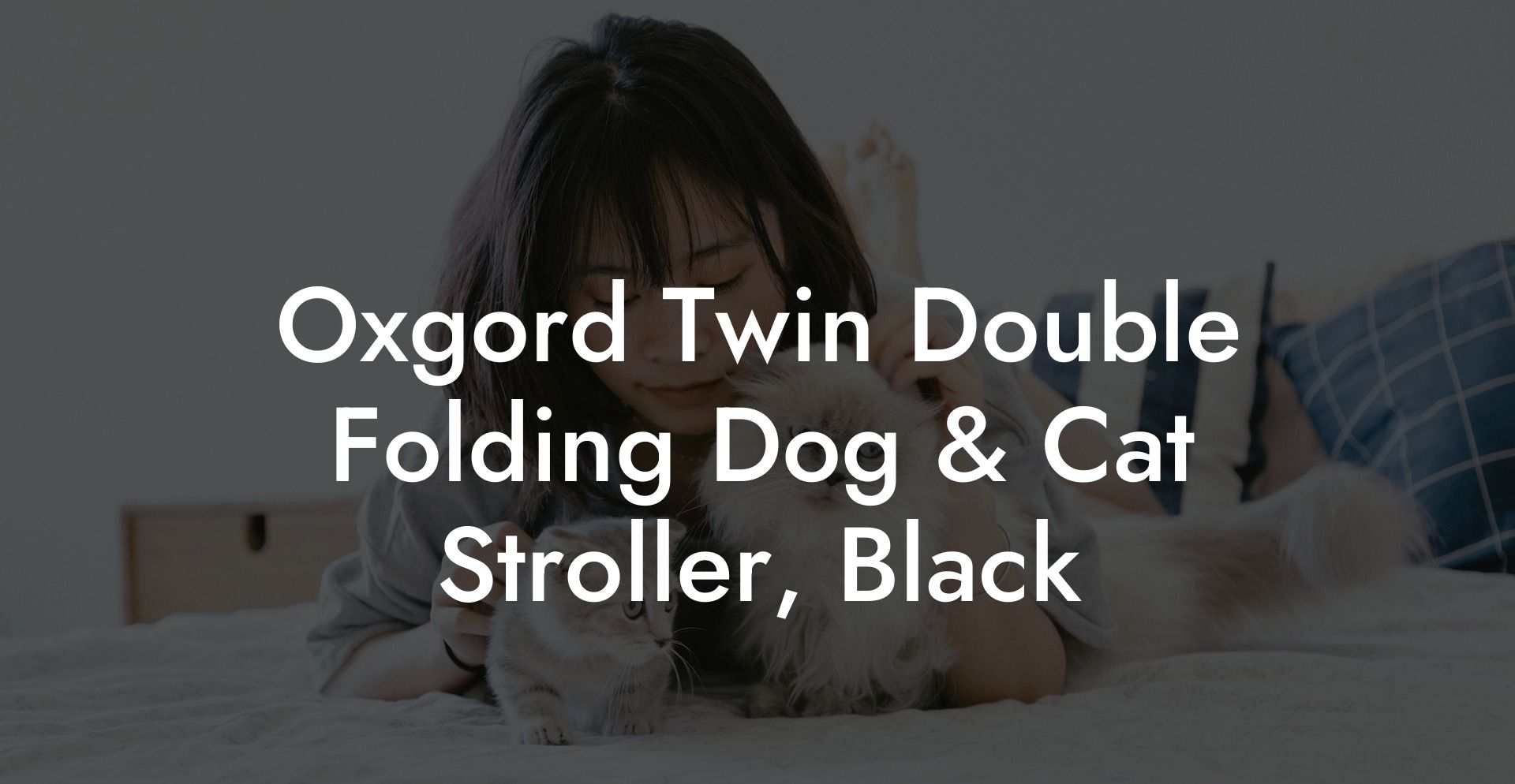Oxgord Twin Double Folding Dog & Cat Stroller Black