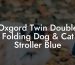 Oxgord Twin Double Folding Dog & Cat Stroller Blue