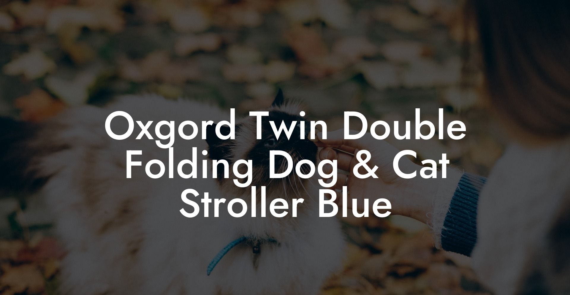 Oxgord Twin Double Folding Dog & Cat Stroller Blue