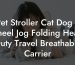 Pet Stroller Cat Dog 3 Wheel Jog Folding Heavy Duty Travel Breathable Carrier