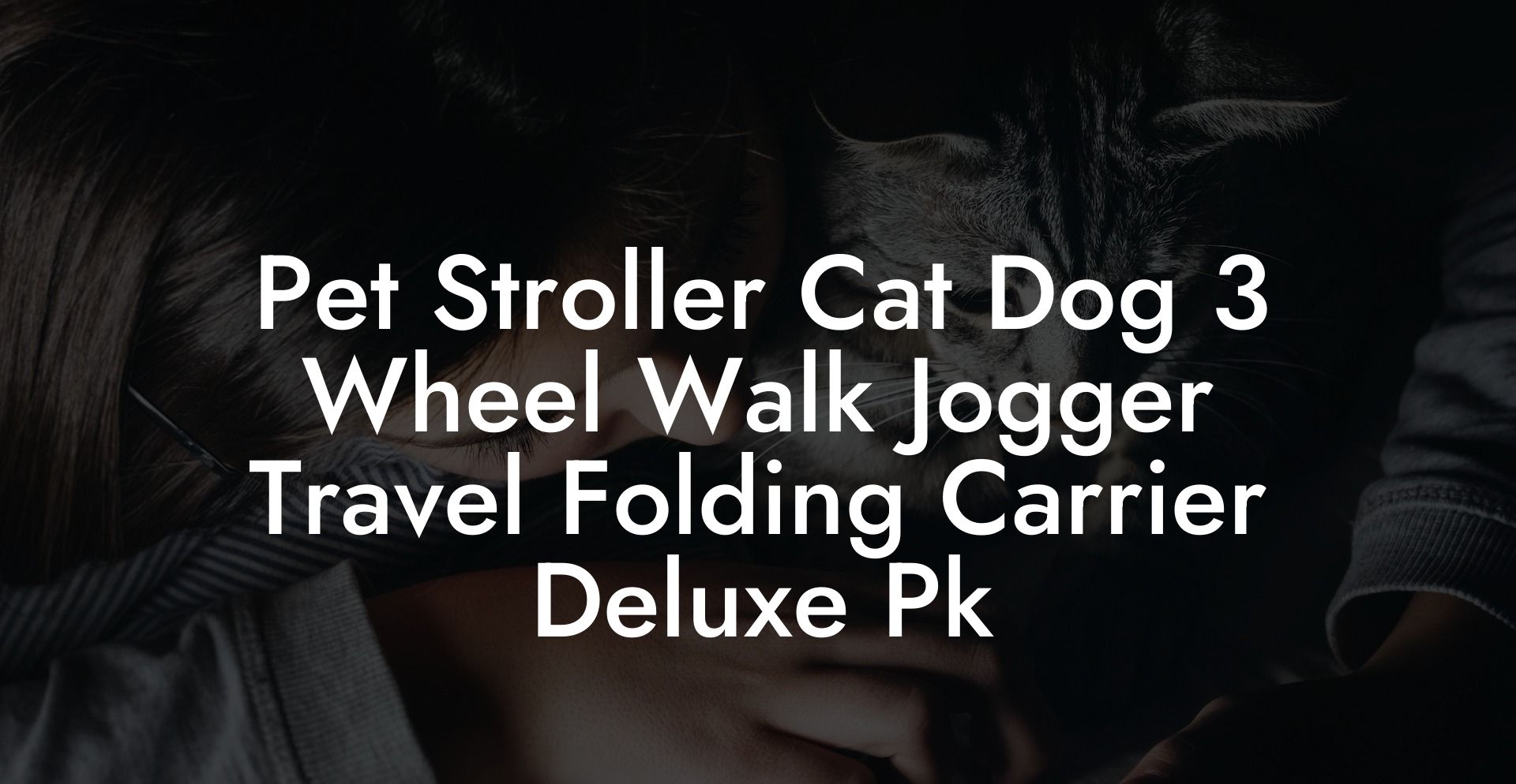 Pet Stroller Cat Dog 3 Wheel Walk Jogger Travel Folding Carrier Deluxe Pk