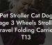 Pet Stroller Cat Dog Cage 3 Wheels Stroller Travel Folding Carrier T13