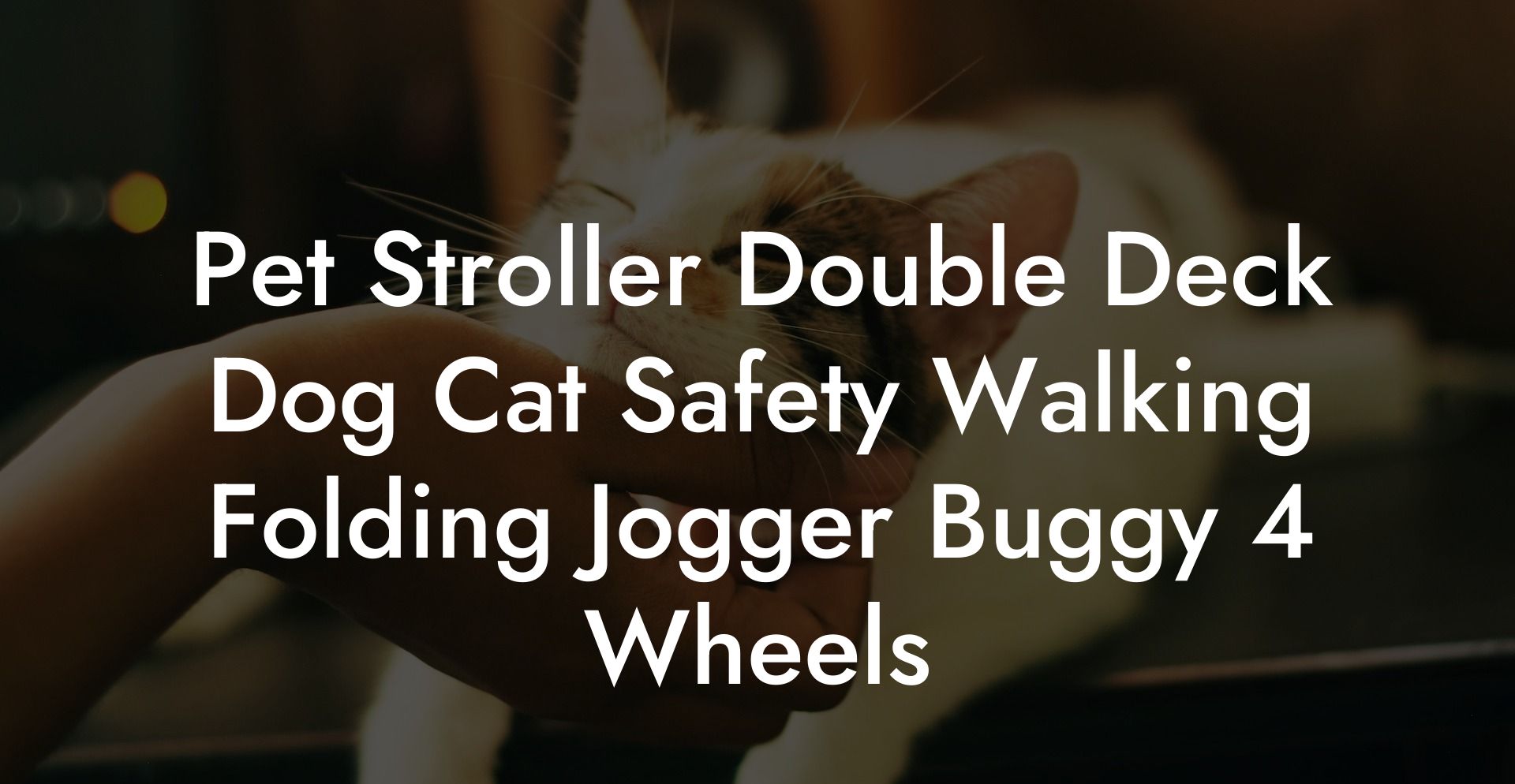 Pet Stroller Double Deck Dog Cat Safety Walking Folding Jogger Buggy 4 Wheels