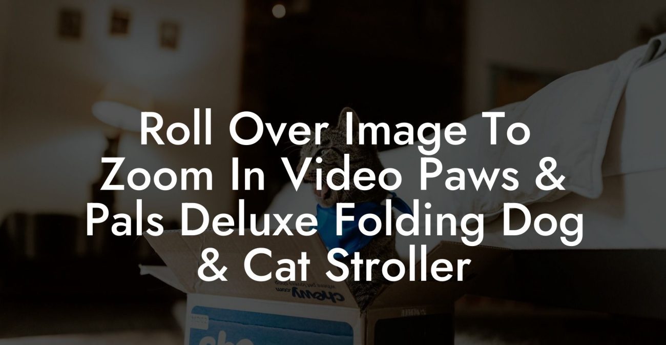 Roll Over Image To Zoom In Video Paws & Pals Deluxe Folding Dog & Cat Stroller
