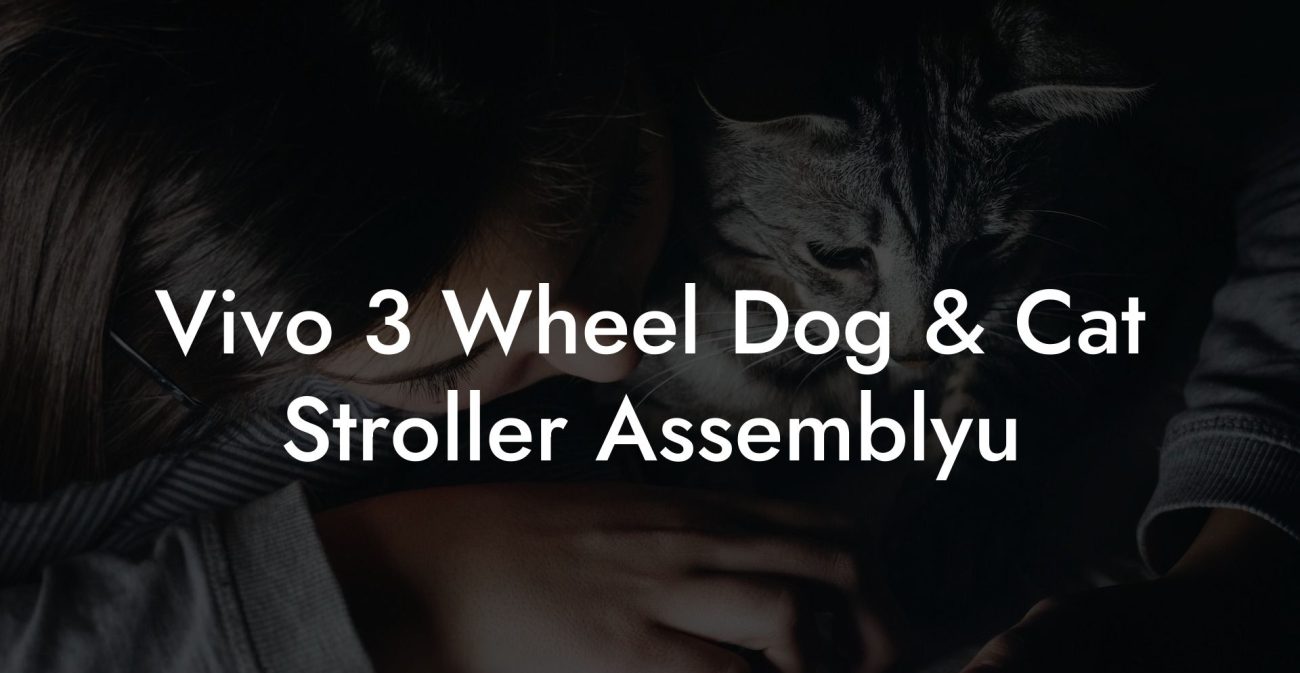 Vivo 3 Wheel Dog & Cat Stroller Assemblyu