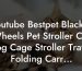 Youtube Bestpet Black 4 Wheels Pet Stroller Cat Dog Cage Stroller Travel Folding Carr...